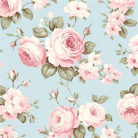 Premium Photo | A wallpaper with pink roses on a blue background.