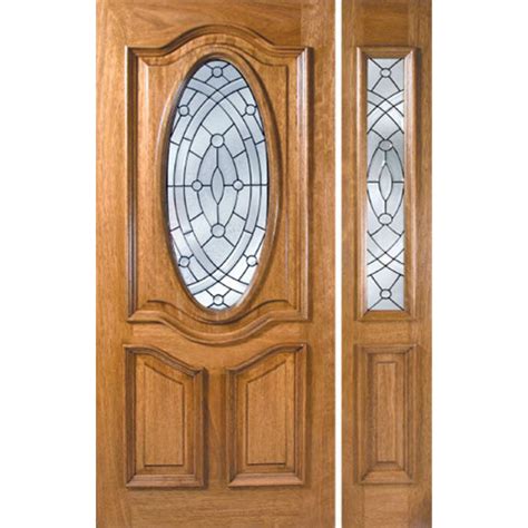 ESWDA 42x80 Exterior Mahogany La Jolla Single Door 1side W EE Glass