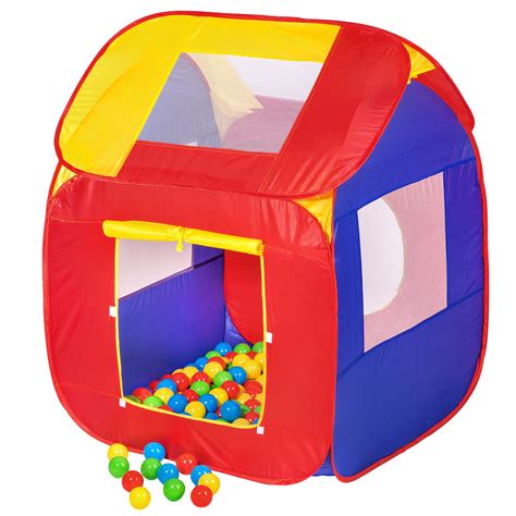 Childrens Kids Pop Up Ball Pit Play Tent With 200 Balls Indoor