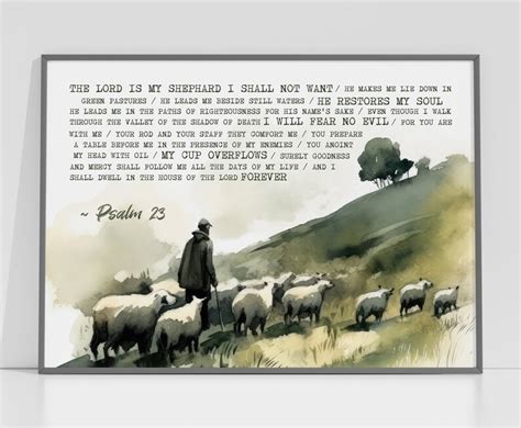 Psalm 23 the Lord is My Shepherd / Digital Download / Remembrance Gift ...