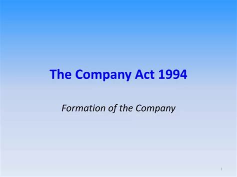 Ppt The Company Act 1994 Powerpoint Presentation Free Download Id 9534137