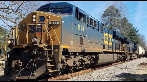 Csx Grain Train V With Csx Leader At Edgemoor Sc On The Csx