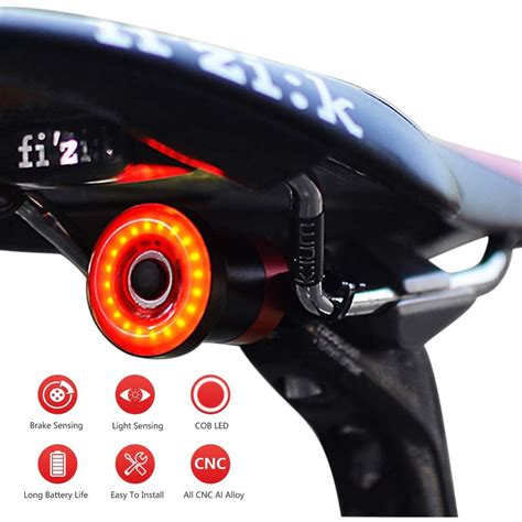 Meroca Bike Bicycle Light Brake Sensing Tail Light Waterproof Cycling ...