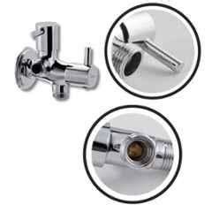 Buy ZAP Turbo Brass Chrome Finish 2 In 1 Angle Valve With Wall Flange