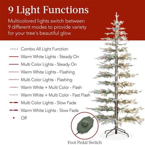 Best Choice Products 75ft Pre Lit Sparse Christmas Tree W 300 2 In 1 Leds Cordless Connection