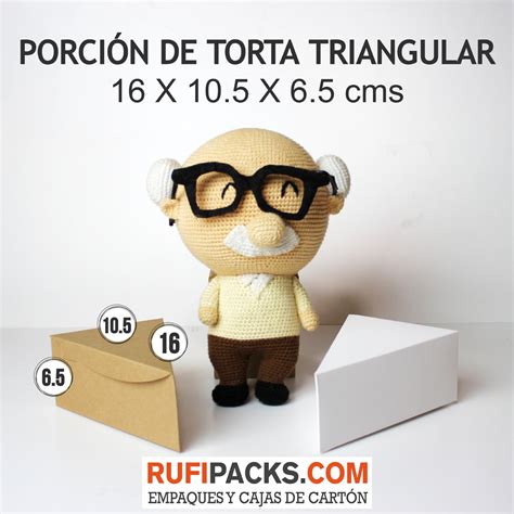 PORCIÓN DE TORTA TRIANGULAR 16X10 5x6 5 cms KRAFT O BLANCO Rufipacks