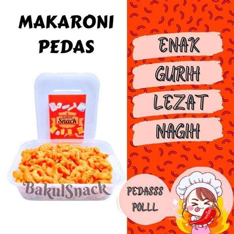 Jual Makaroni Makroni Macaroni Pipa Kemasan Box Cemilan Pedas