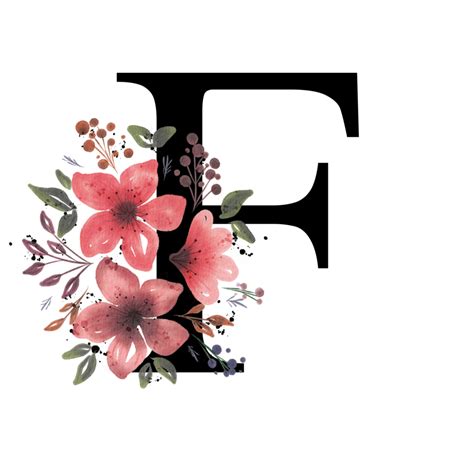 Alfabeto De Letras Florais 8549940 Png