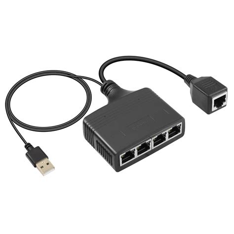 1 to 4 Gigabit Ethernet Splitter RJ45 Splitter Network Cable Splitter ...