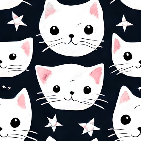 Cute Cat Collage Pattern · Creative Fabrica