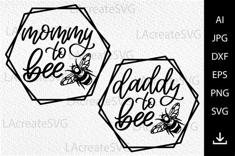 Svg Files For Cricut Mommy To Bee Svg File Gender Reveal Cut File