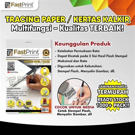 Jual Kertas Kalkir A4 73 Gram Putih Transparan Kertas Jiplak Shopee