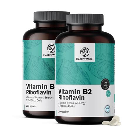 Vitamin B2 Riboflavin 100 Mg 200 Tableta Healthyworld Hr