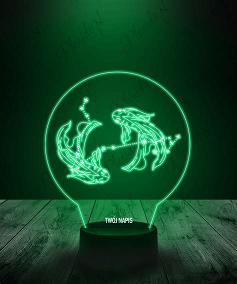 Lampka LED 3D Plexido Znak Zodiaku Ryby Plexido Pl