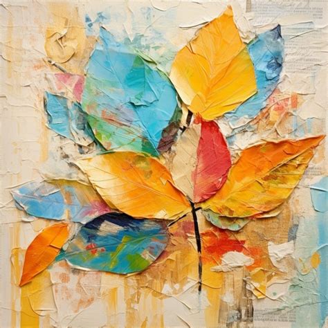 Rustic Textured Autumn Leaves Art Free Stock Photo - Public Domain Pictures