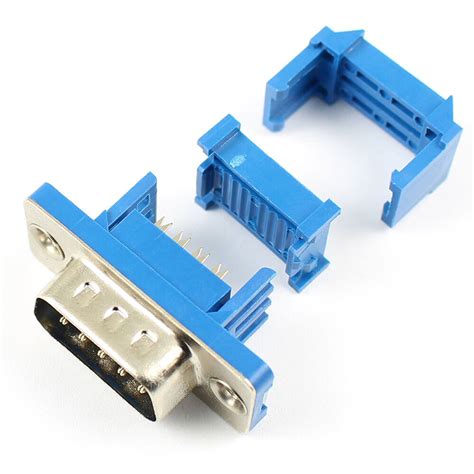 10Pcs D SUB 9 Pin Male IDC Type Adapter Connector For Flat Ribbon Cable