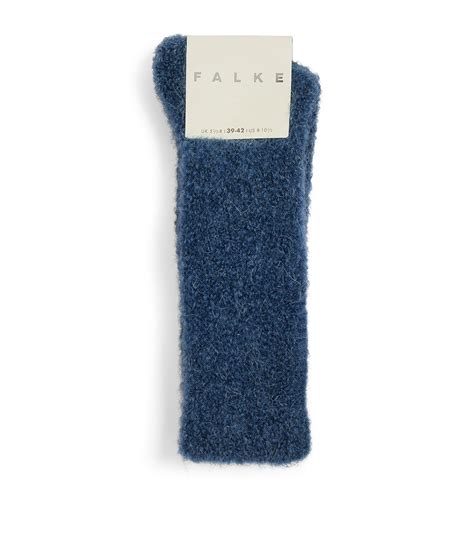 Womens Falke Blue Alpaca Blend Socks Harrods UK