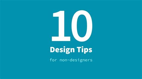 Ten Design Tips For Non Designers Ppt Free Download