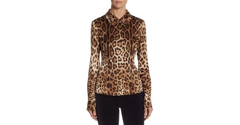 Dolce And Gabbana Leopard Print Blouse Lyst