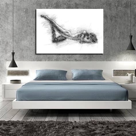 Bedroom Wall Art Sexy Abstract Art Print Pencil Sketch Etsy