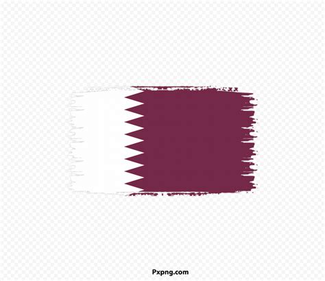 HD Qatar Flag PNG Brush Style Transparent Background Pxpng