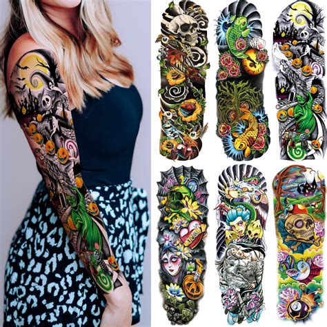 Colorful Tattoo Sleeve Designs For Women