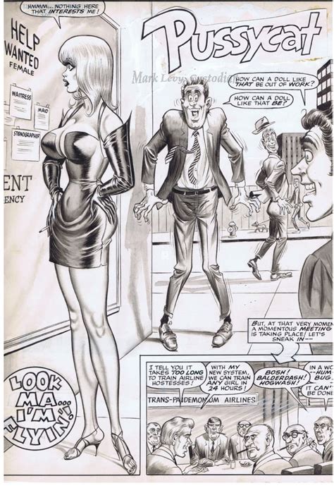 Ward Everett Pussycat Sexy Splash Comic Art Bill Ward Vintage