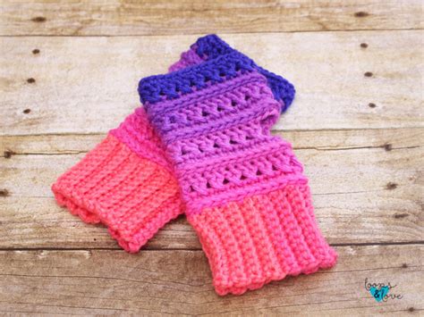 15 Free Crochet Fingerless Gloves Patterns - Sarah Maker