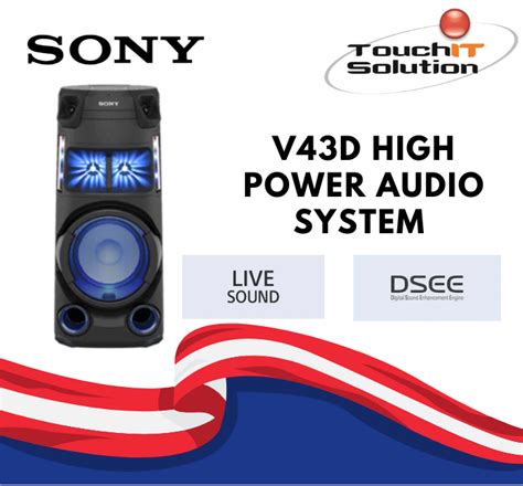 Sony Speaker V43d High Power Audio System With Bluetooth