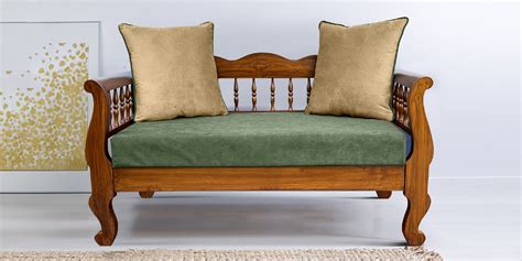 Buy Regency Teak Wood Seater Sofa In Light Walnut At Off By Usha