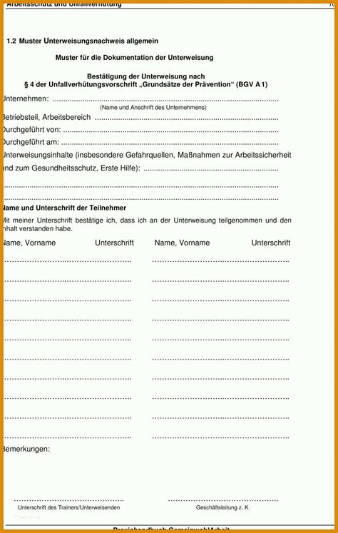 Überraschen Unterweisung Arbeitssicherheit Vorlage 4 Stufen Methode