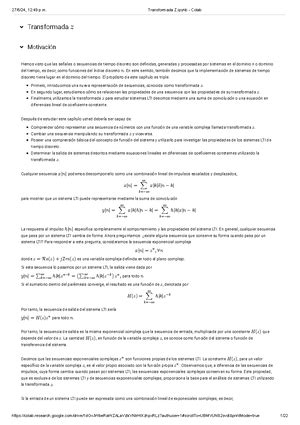 Teoria De La Respuesta En El Tiempo De Un Sistema De Control Digital