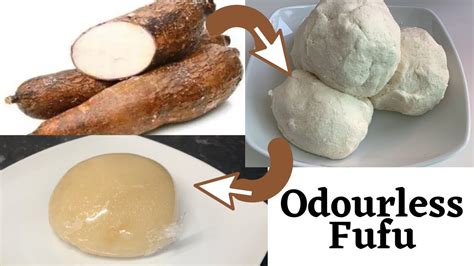 How To Make Cassava Fufu From Scratch Process Cassava Swallow Youtube