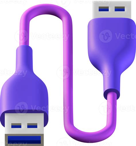 Usb Cable 3d Icon 15096465 Png