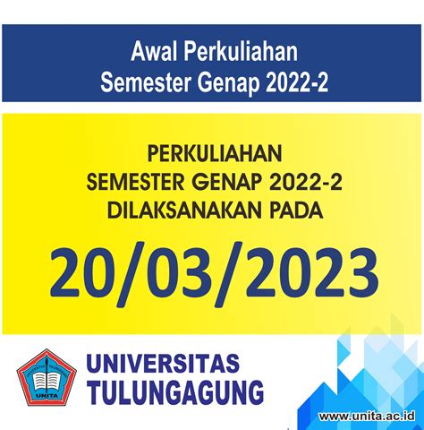 Awal Perkuliahan Semester Genap 2 2022 Universitas Tulungagung