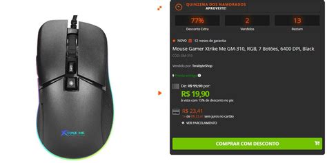 La Promotion on Twitter Mouse Gamer Xtrike Me GM 310 RGB 7 Botões