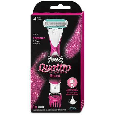 Wilkinson Sword Quattro For Women Bikini 2in1 Trimmer Rasierer