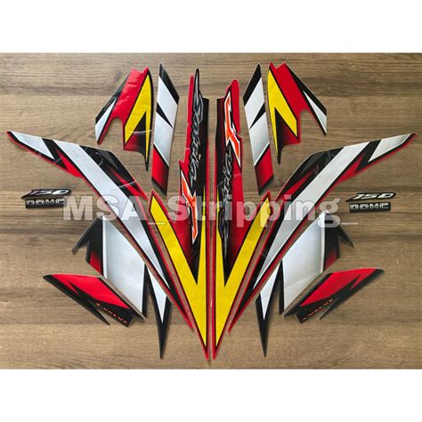 Merah Stripping Strip Sticker Sticker Lis Pole Suzuki Satria F Th