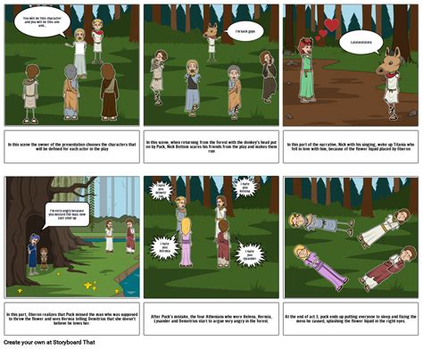 A Midsummer Night´s Dream Storyboard By 2182341f