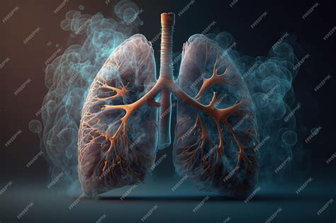 Premium AI Image | Human lungs with smoke on black background Unhealthy ...