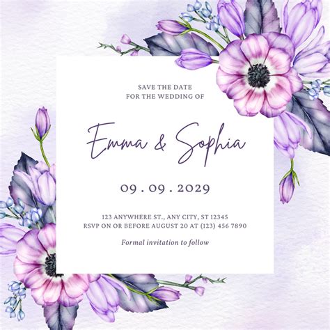 Free Custom Printable Same Sex Wedding Invitation Templates Canva