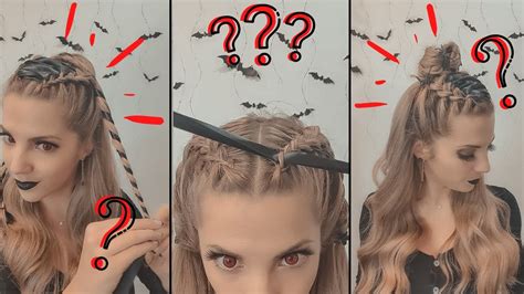 Coiffure D Halloween Avec Ruban Look Dhalloween Facile A Faire