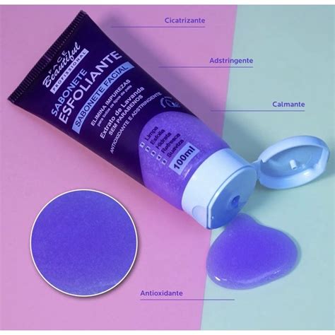 Sabonete Facial Esfoliante Extrato De Lavanda Face Beautiful Shopee