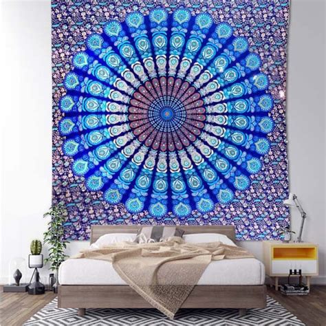 Tenture Mandala Bleue Ma Tenture Murale