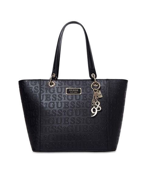 Mala Tote Guess Kamryn preta gravura da marca Guess El Corte Inglés