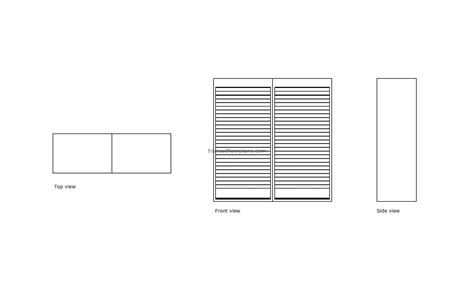 Rolling Door Cabinet - Free CAD Drawings