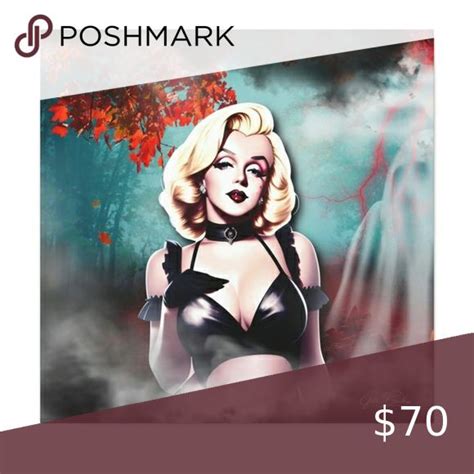 Gothic Marilyn Monroe X Wall Art In Black Canvas Goth