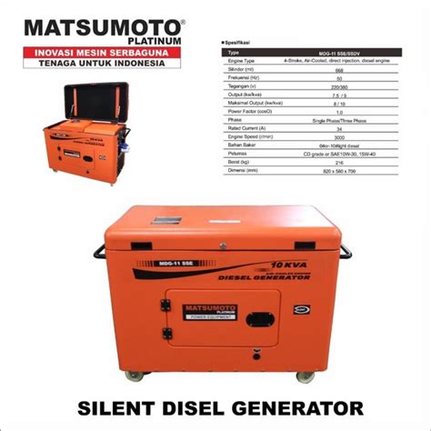 Jual Genset Silent 10 Kva 3 Phase Matsumoto Di Lapak Pt Asia Teknik