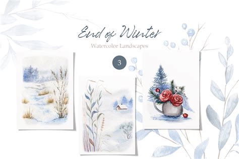 Watercolor Winter Landscapes Graphic by NataliArkushArt · Creative Fabrica