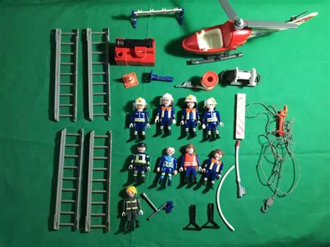 Playmobil Pompiers Pour Pi Ces H Licopt Re Personnages Tuyaux Eur